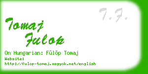 tomaj fulop business card