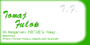 tomaj fulop business card